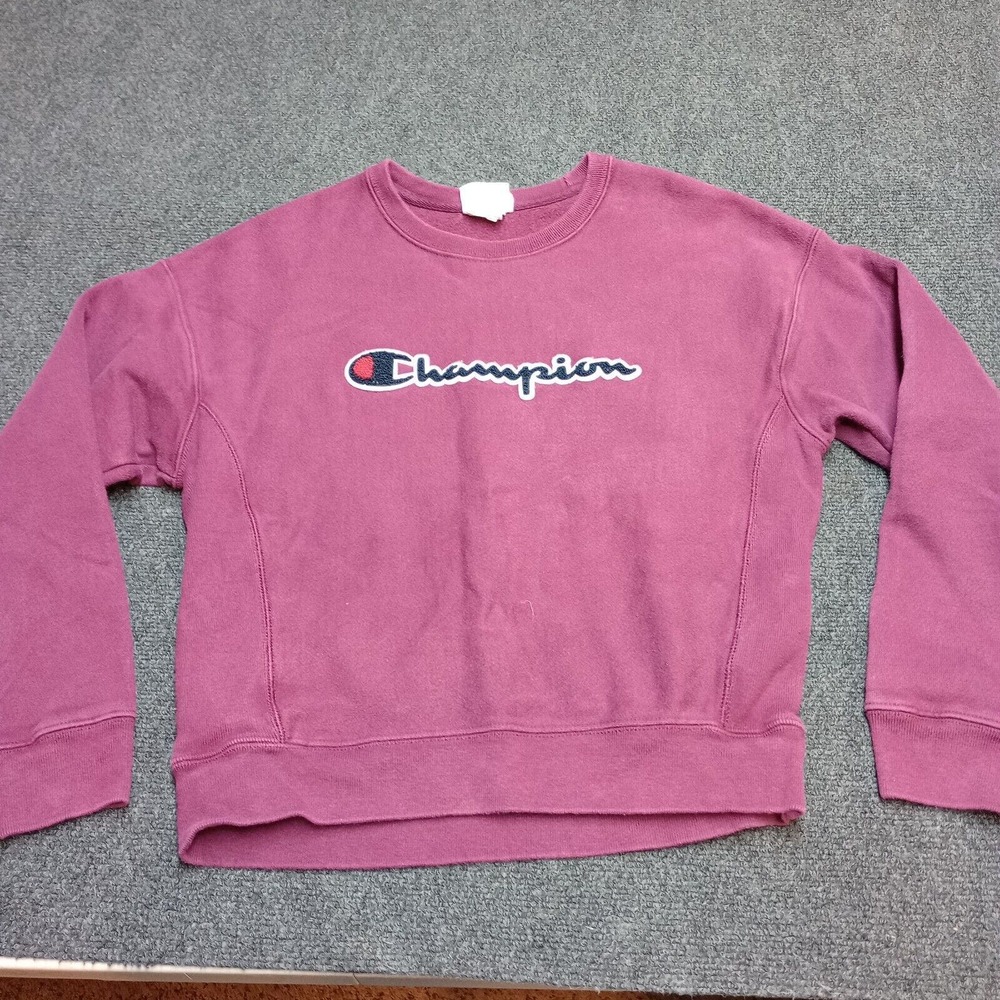 VINTAGE Champion Premium Reverse Weave‎ Sweater Adult Medium Maroon Pullover Y2K